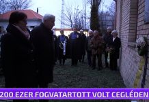 Csendes koszorúzás az egykori huszár- és páncélos laktanya fogvatartottjainak emlékére