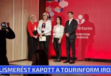 Elismerést kapott a Tourinform Iroda
