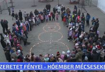 A szeretet fényei-hóember mécsesekből