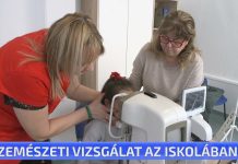 Szemészeti vizsgálat az iskolában