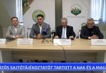 A NAK és a MAGOSZ tartott közös sajtótájékoztatót