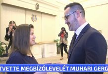 Átvette megbízólevelét Muhari Gergely